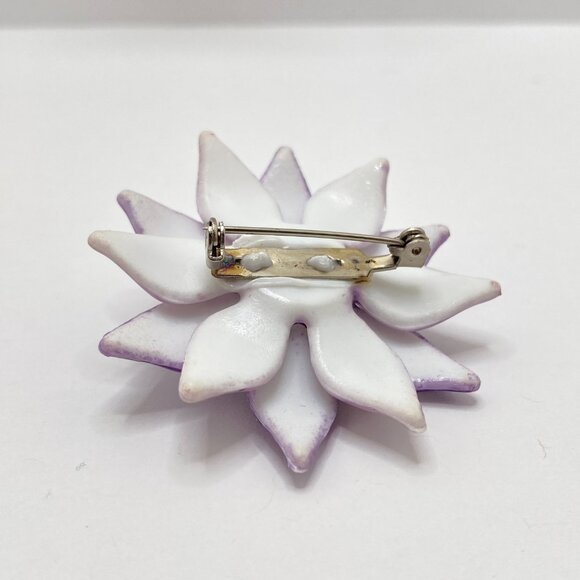 Vintage Acrylic Painted Flower Brooches (Set of 2) - Picture 10 of 12